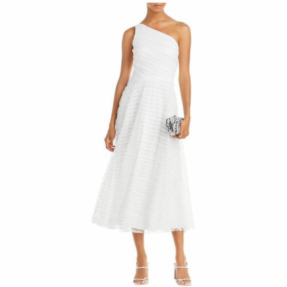 Bloomingdale's White One-Shoulder Maxi Dress